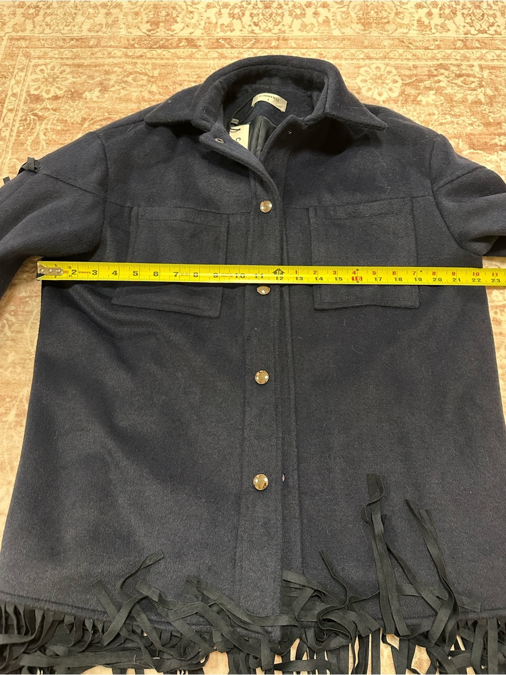 NWT 🫐 Commense Wool Fringe Jacket - Picture 12 of 16